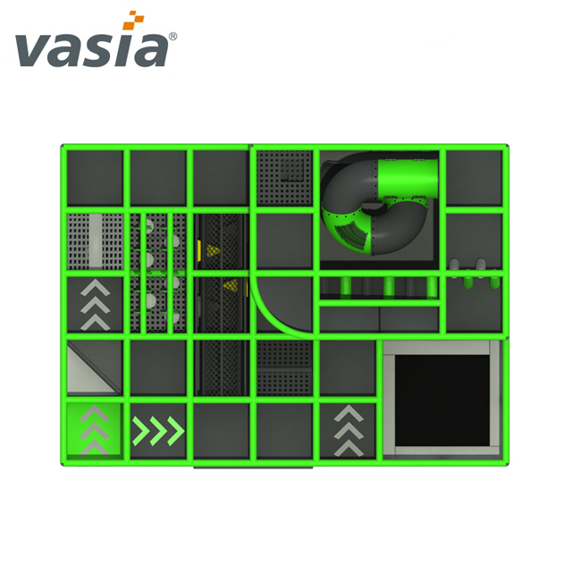 Vasia Shopping Mall Ninja Course Área de juegos interior suave para la escuela Ninja