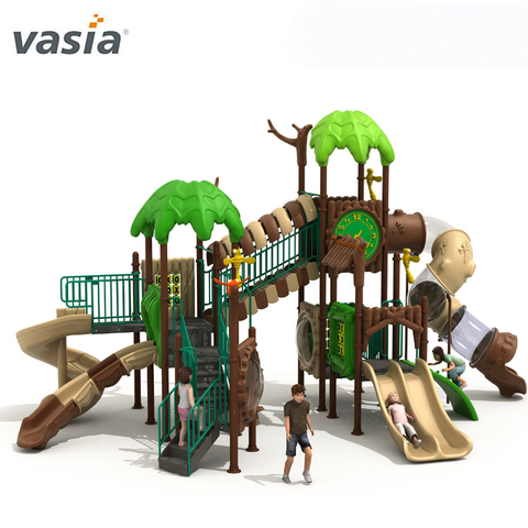 Tobogán en espiral del parque temático natural para niños Equipo de juegos al aire libre